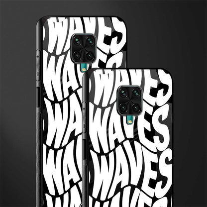 waves glass case for redmi note 9 pro max image-2