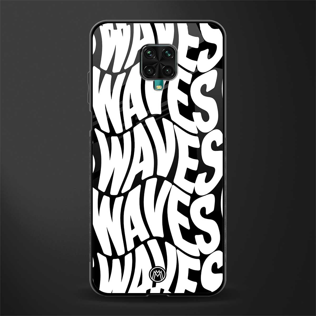 waves glass case for redmi note 9 pro max image