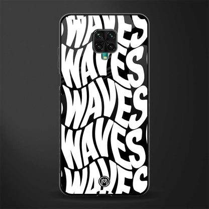 waves glass case for redmi note 9 pro image