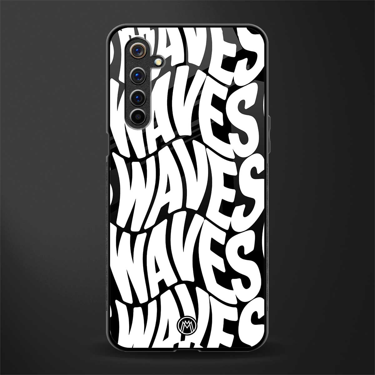 waves glass case for realme 6 image