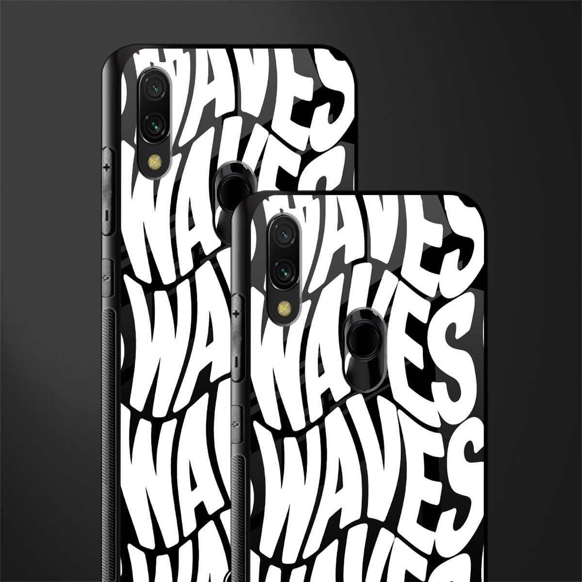 waves glass case for redmi note 7 pro image-2
