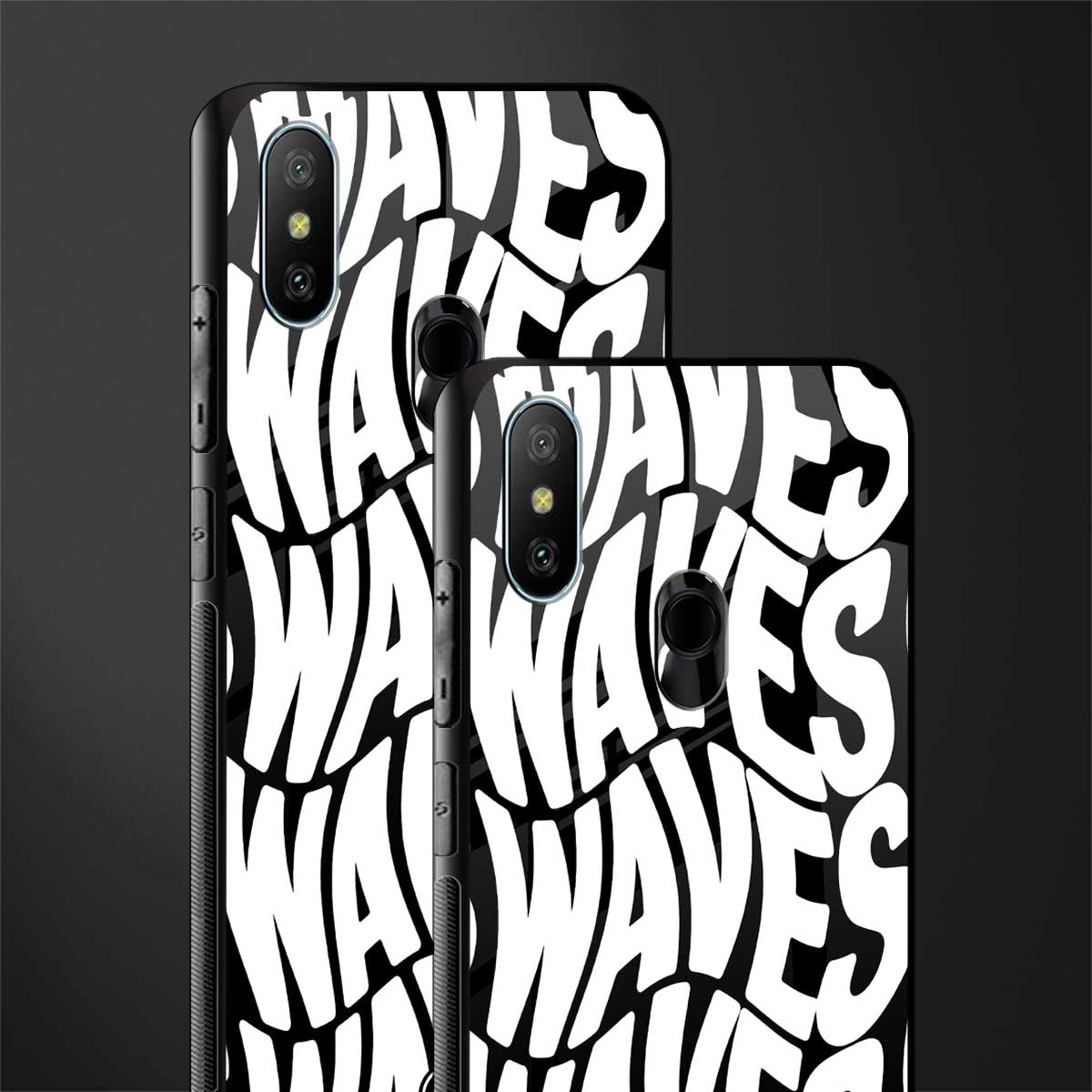 waves glass case for redmi 6 pro image-2