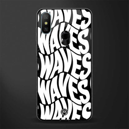 waves glass case for redmi 6 pro image