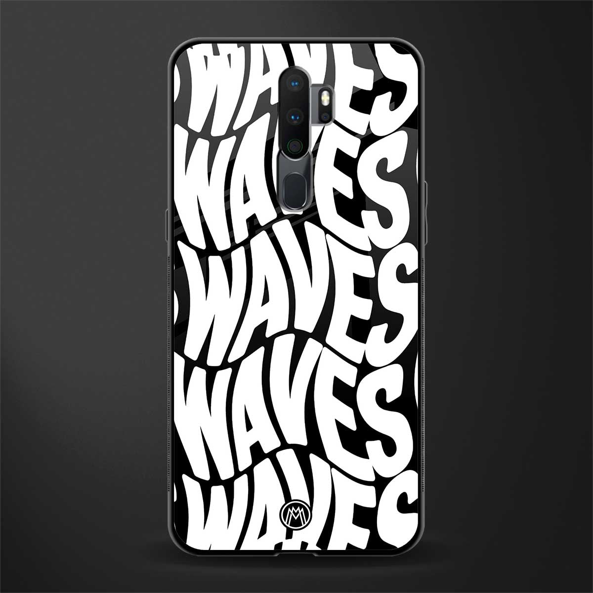 waves glass case for oppo a5 2020 image