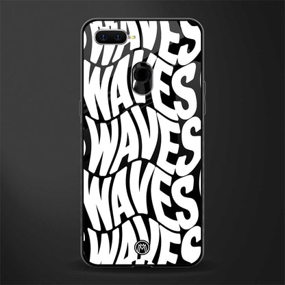 waves glass case for oppo a7 image