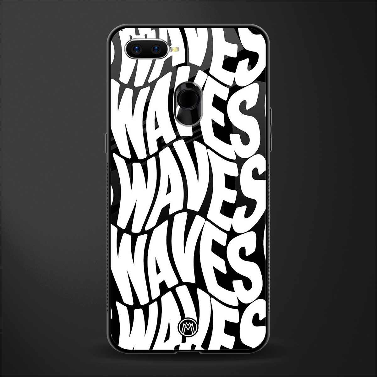 waves glass case for oppo a11k image