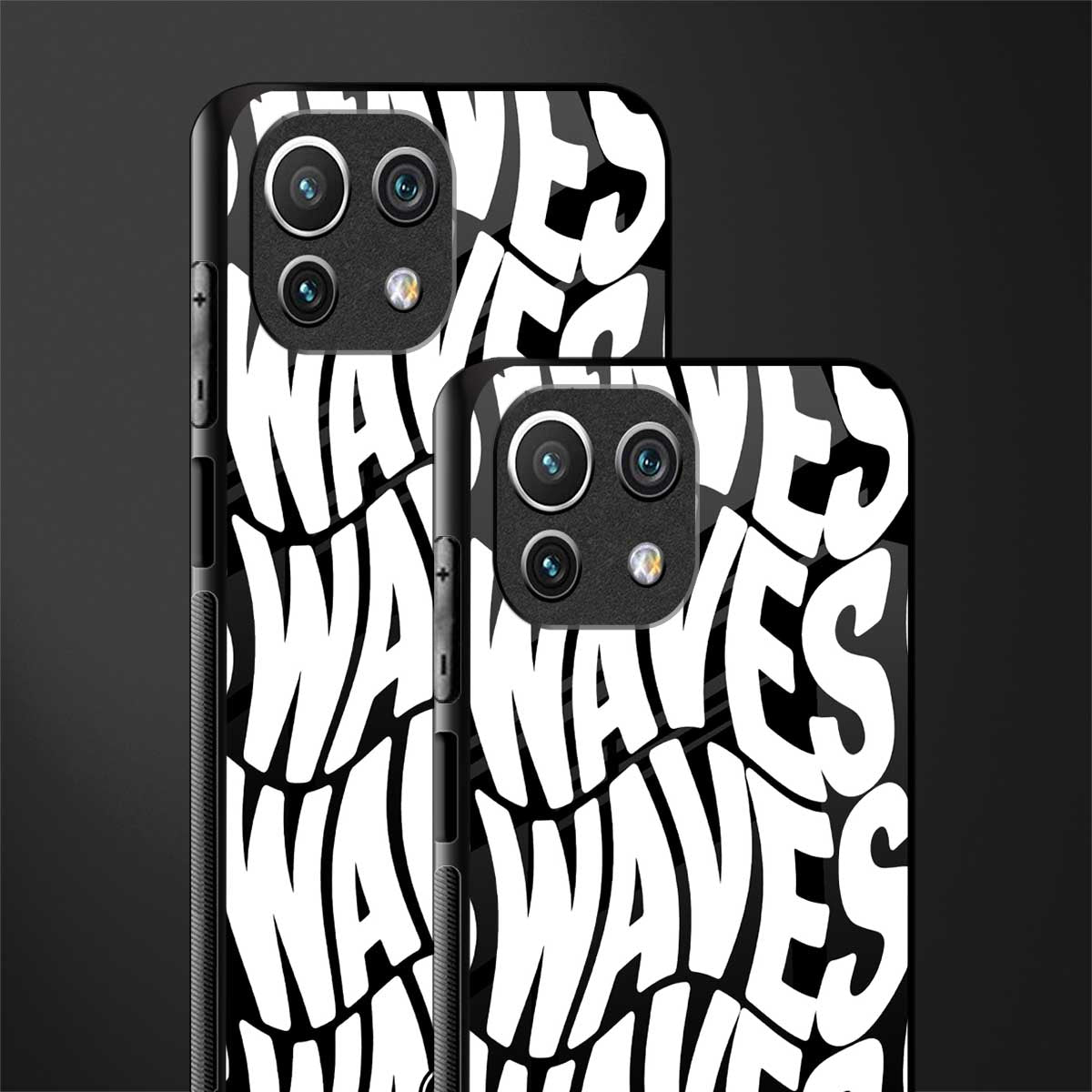 waves glass case for mi 11 lite image-2