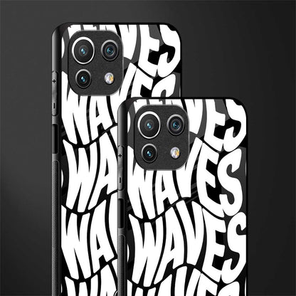 waves glass case for mi 11 lite image-2