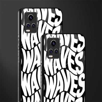 waves back phone cover | glass case for vivo y73