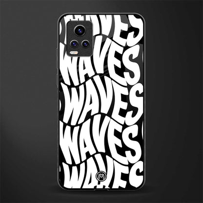 waves back phone cover | glass case for vivo y73