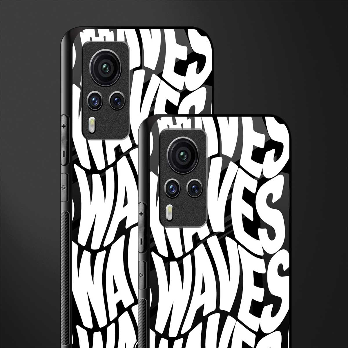 waves glass case for vivo x60 pro image-2
