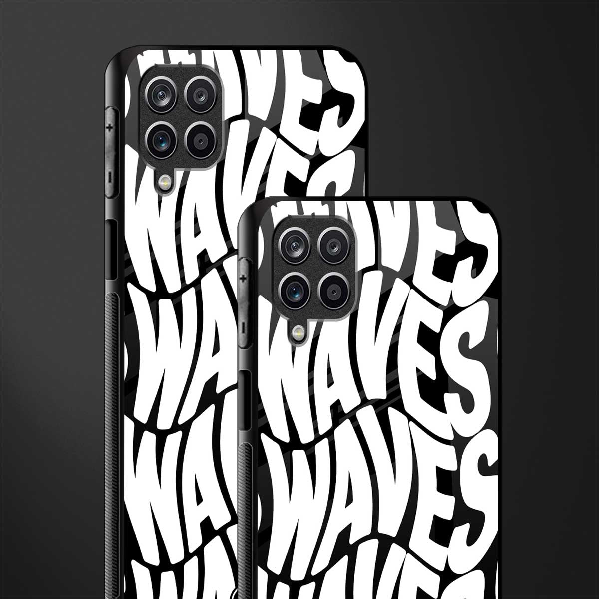 waves back phone cover | glass case for samsung galaxy a22 4g