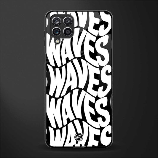 waves back phone cover | glass case for samsung galaxy a22 4g