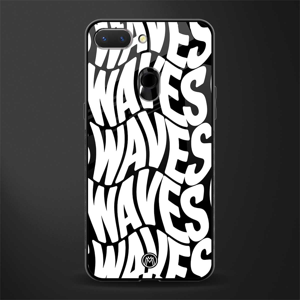 waves glass case for oppo a5 image