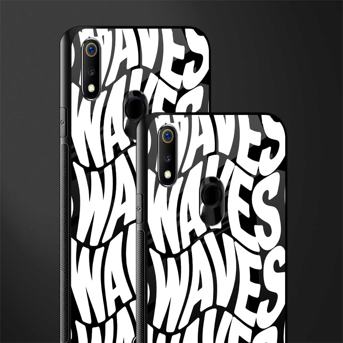waves glass case for realme 3 pro image-2