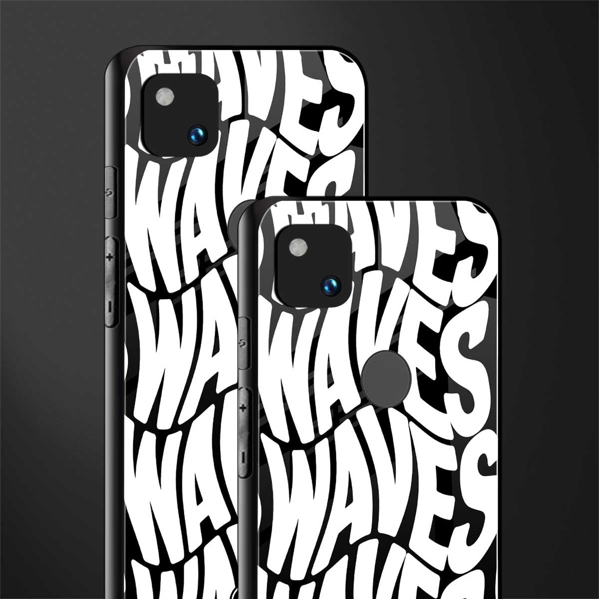 waves back phone cover | glass case for google pixel 4a 4g