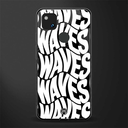 waves back phone cover | glass case for google pixel 4a 4g