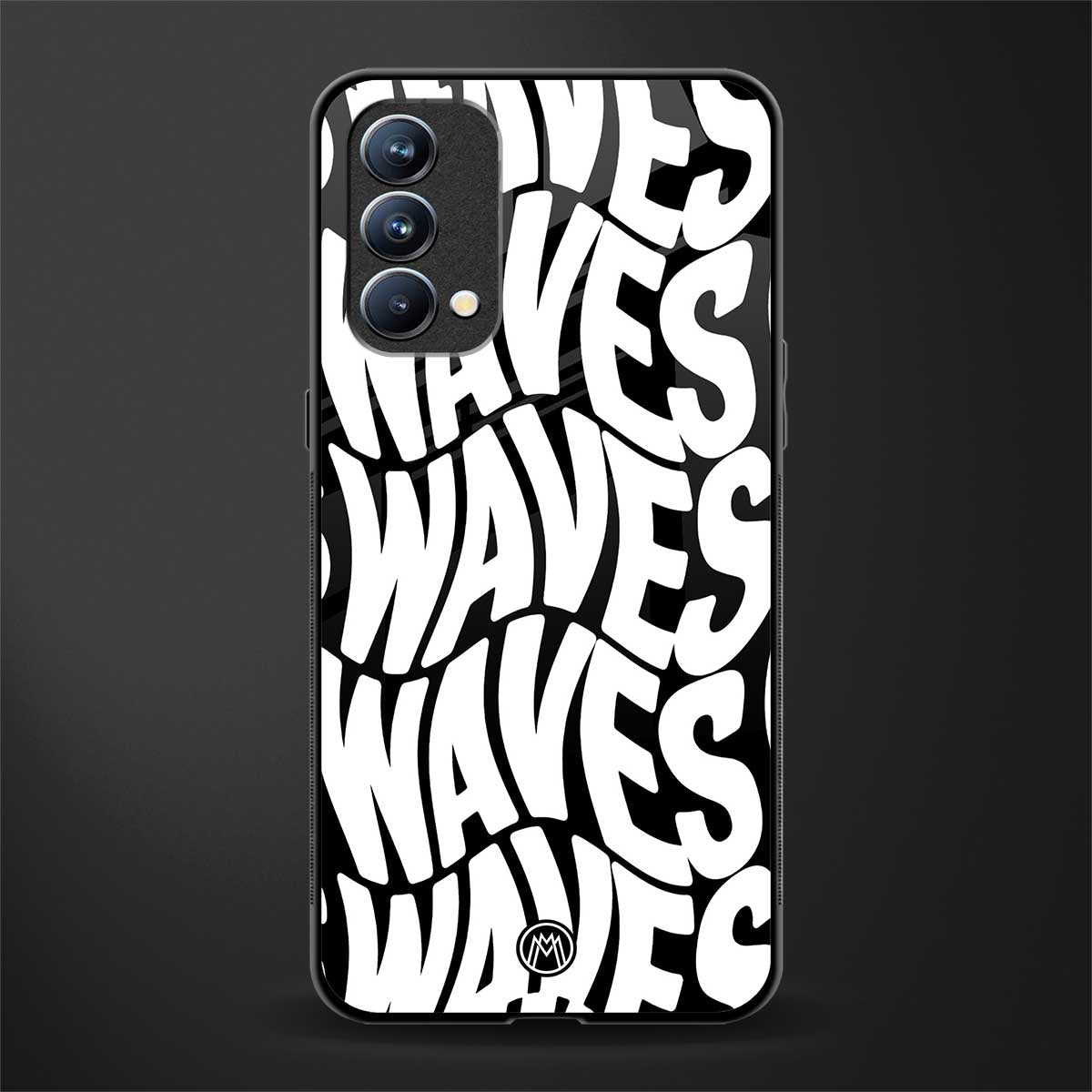 waves glass case for oppo f19 image