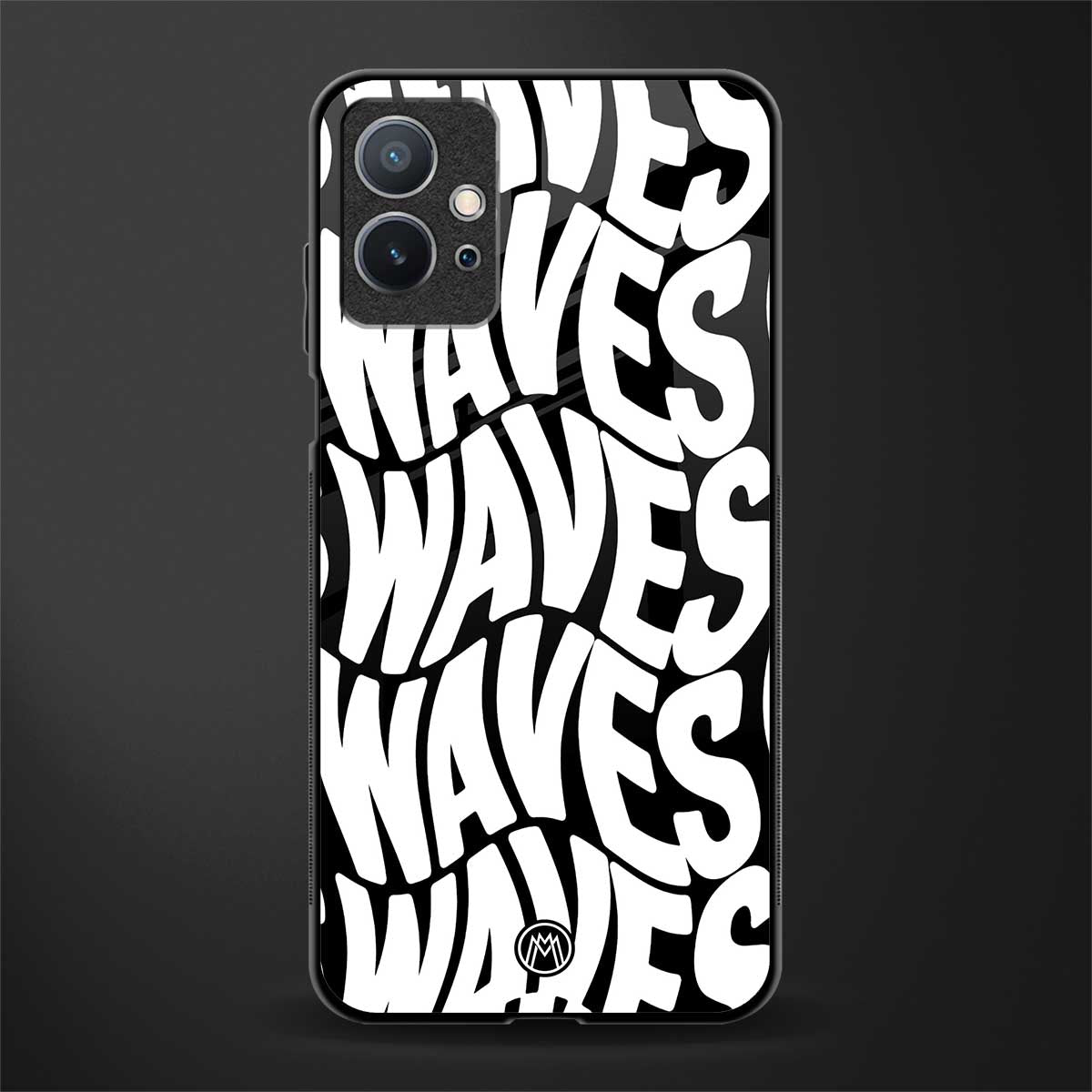 waves glass case for vivo y75 5g image