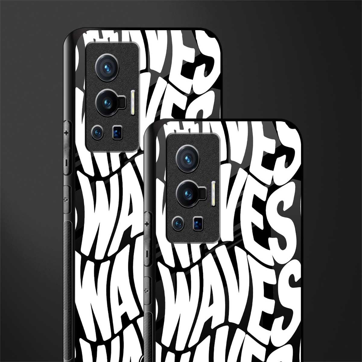 waves glass case for vivo x70 pro image-2