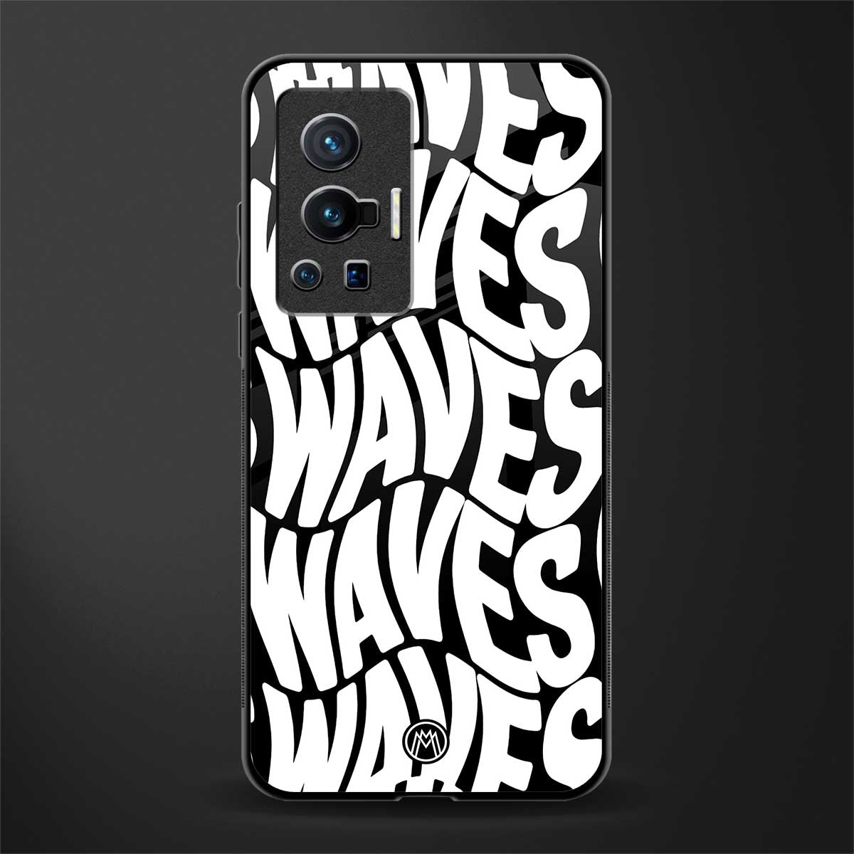 waves glass case for vivo x70 pro image