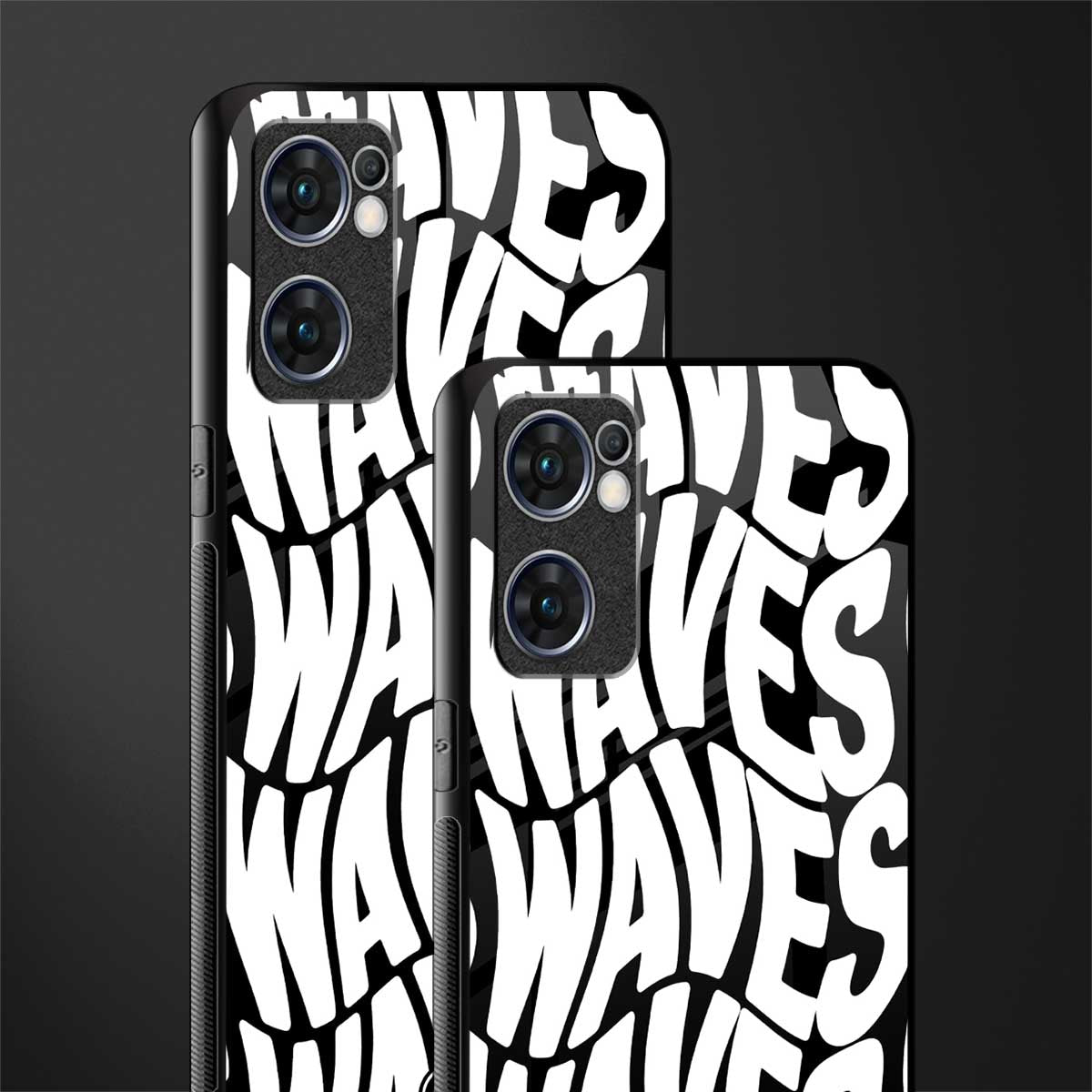 waves glass case for oppo reno7 5g image-2