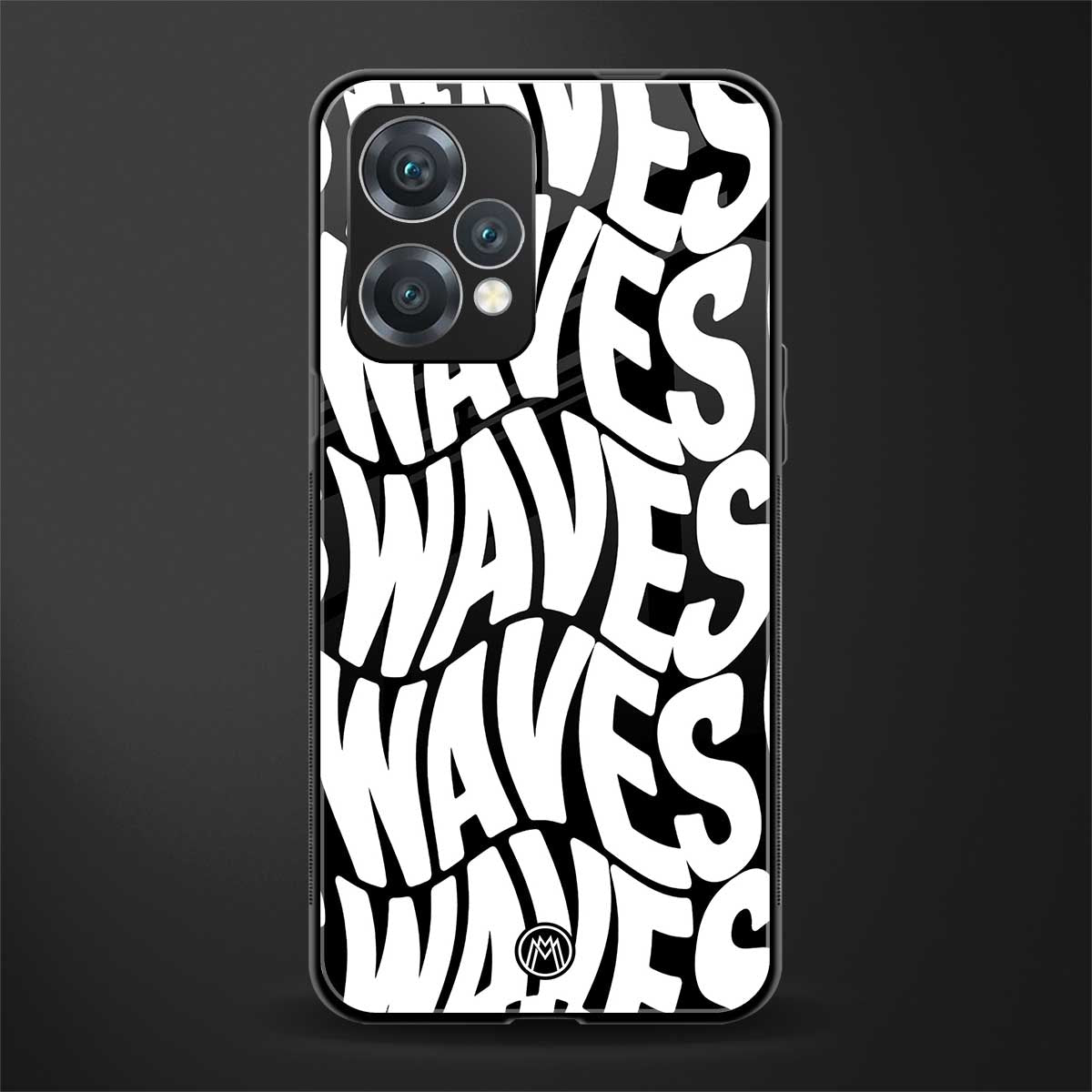 waves back phone cover | glass case for realme 9 pro 5g