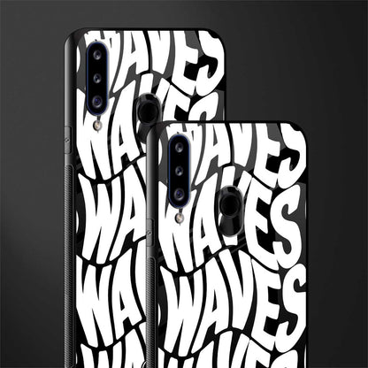 waves glass case for samsung galaxy a20s image-2