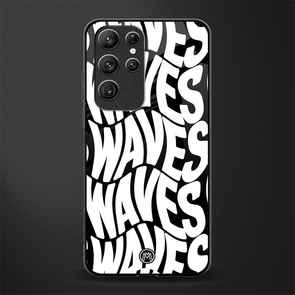 waves glass case for samsung galaxy s22 ultra 5g image