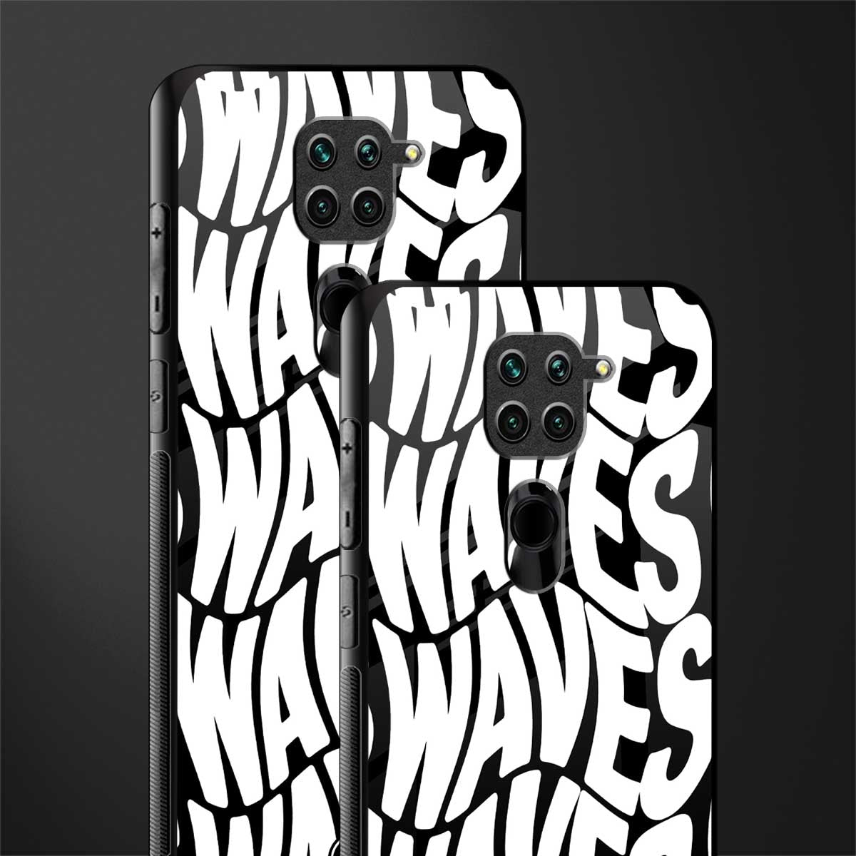 waves glass case for redmi note 9 image-2