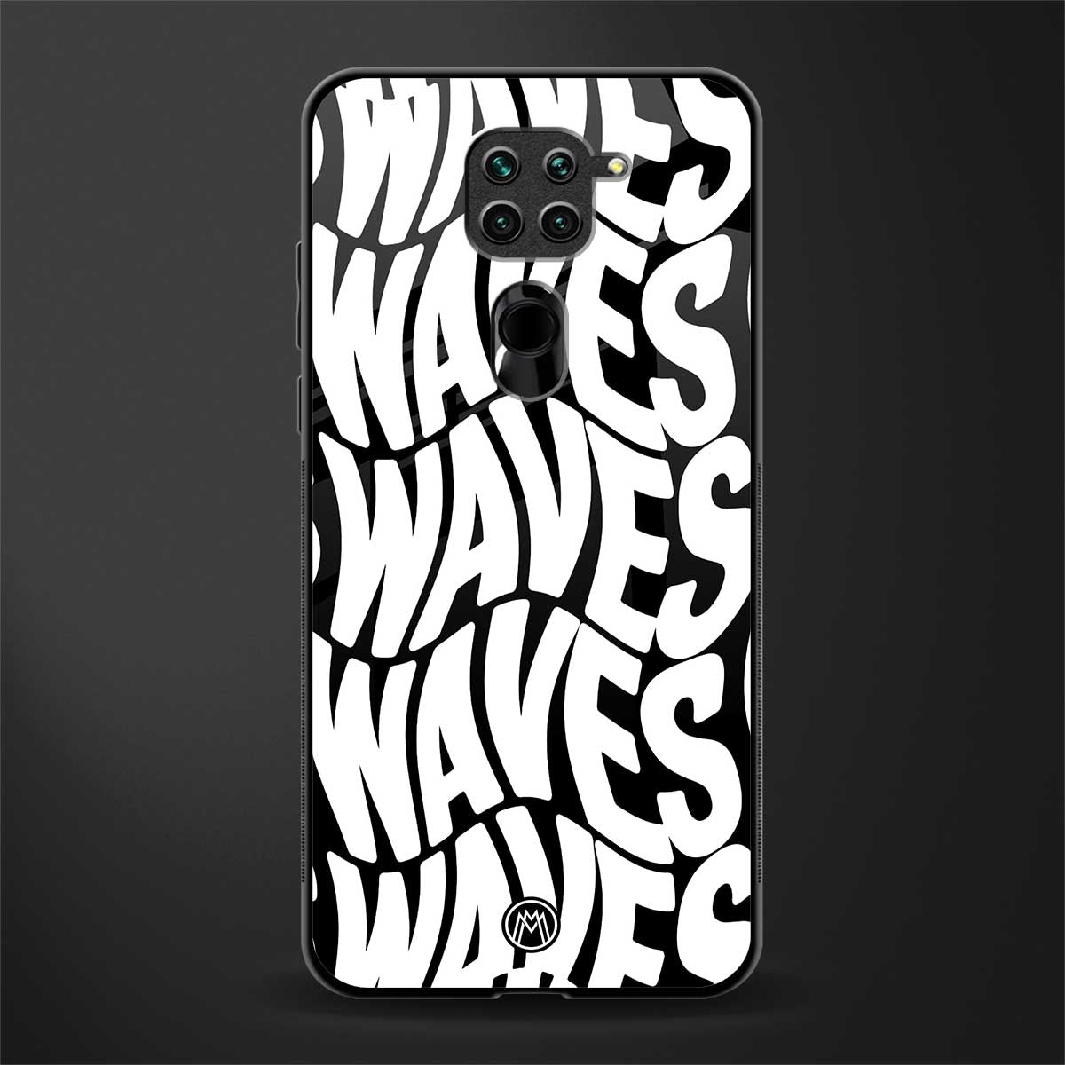 waves glass case for redmi note 9 image