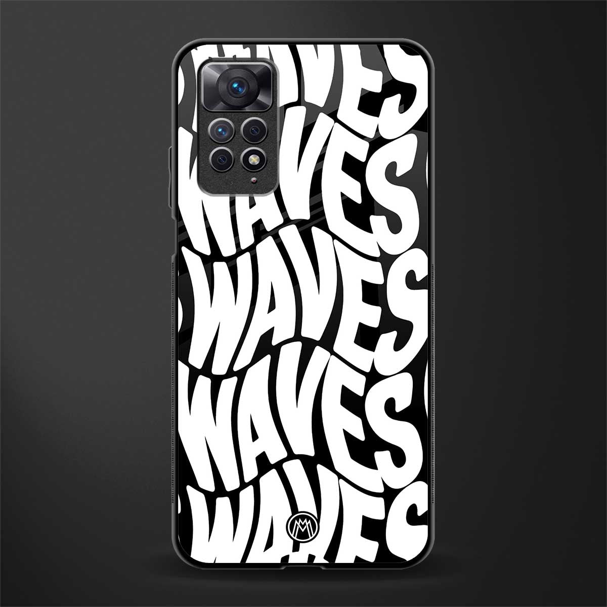 waves glass case for redmi note 11 image