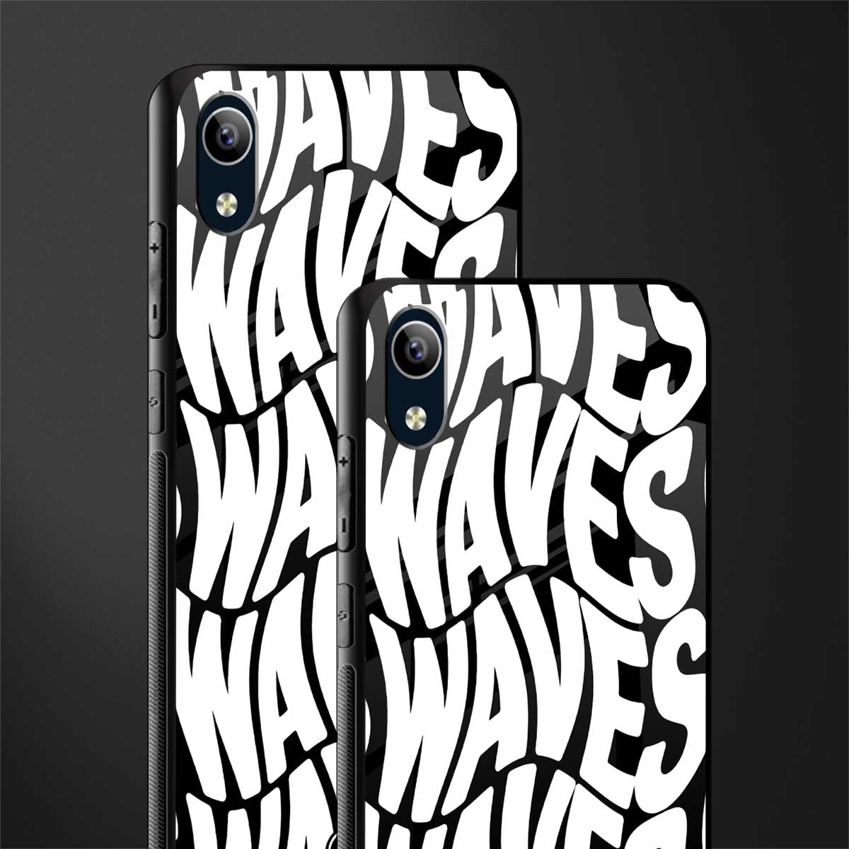 waves glass case for vivo y1s without fingerprint image-2