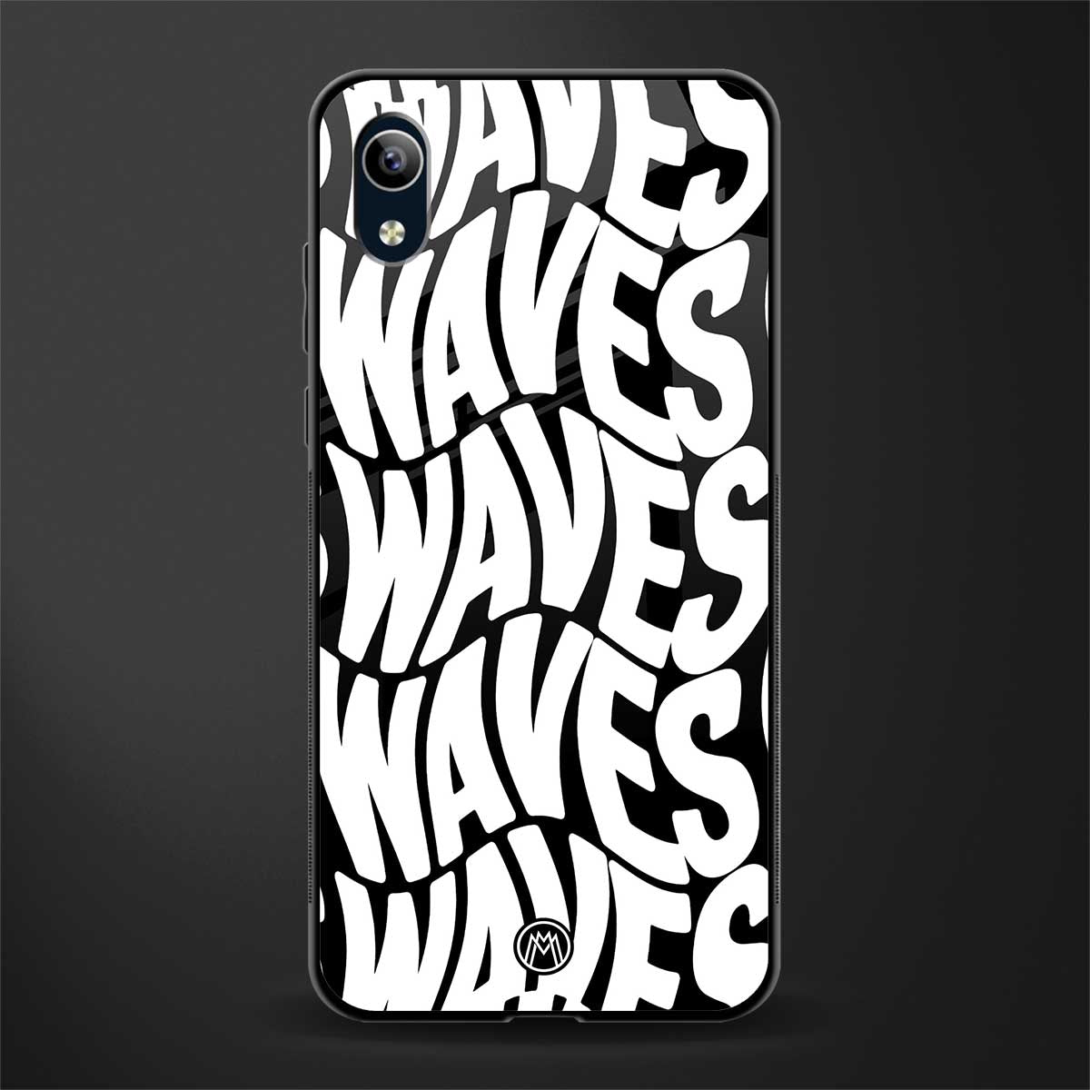 waves glass case for vivo y1s without fingerprint image