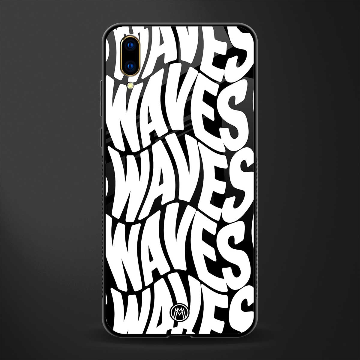 waves glass case for vivo v11 pro image