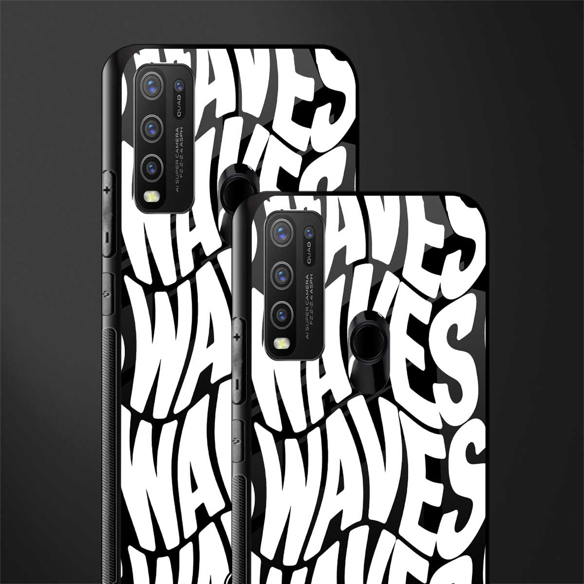 waves glass case for vivo y50 image-2