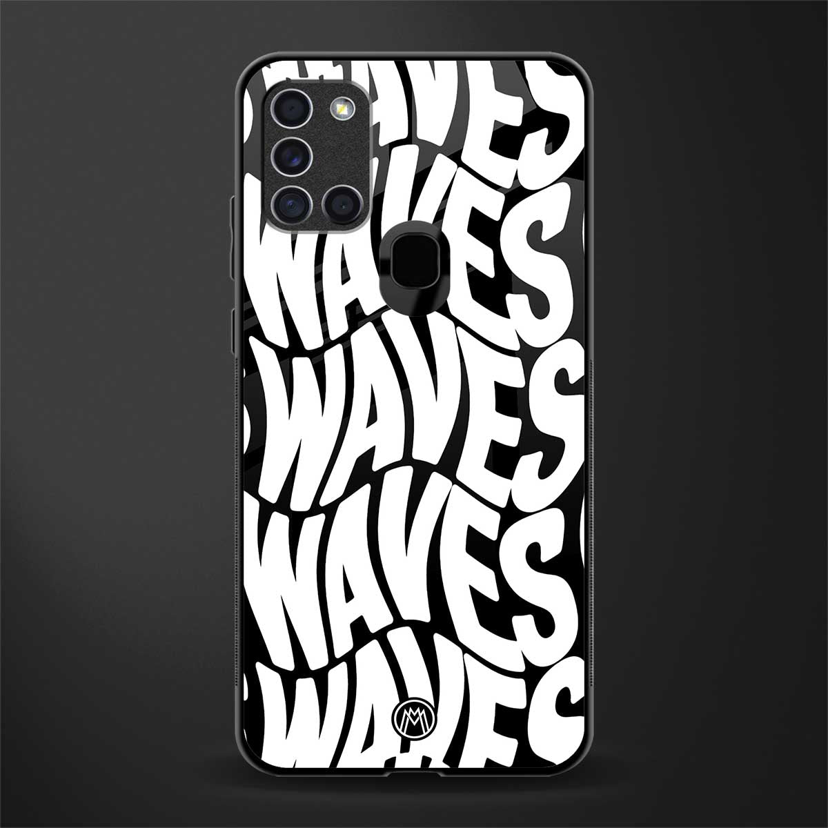 waves glass case for samsung galaxy a21s image
