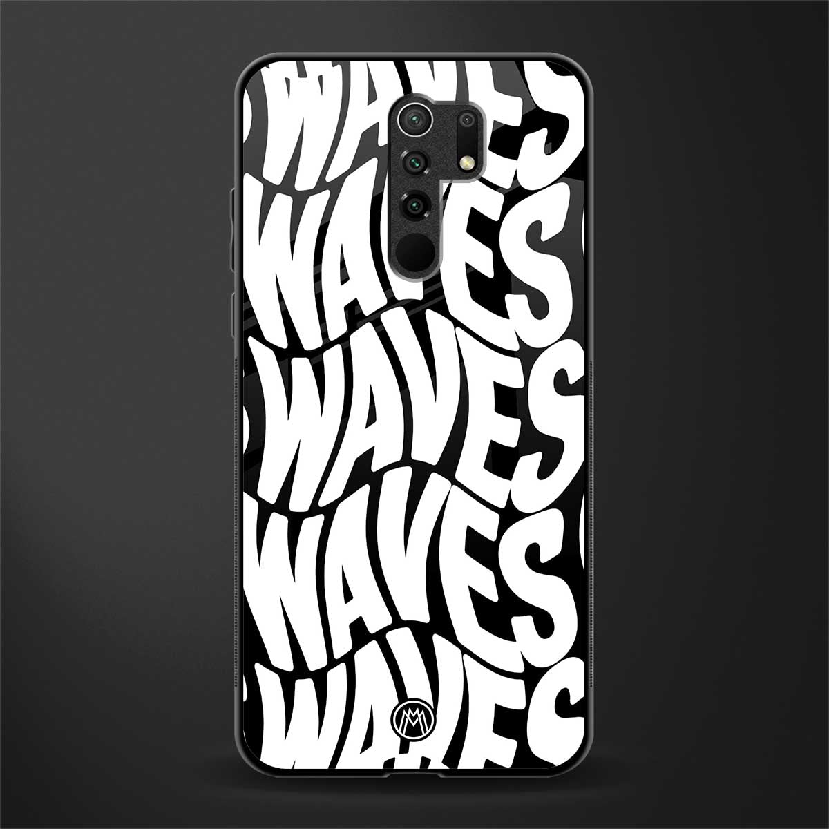 waves glass case for redmi 9 prime image