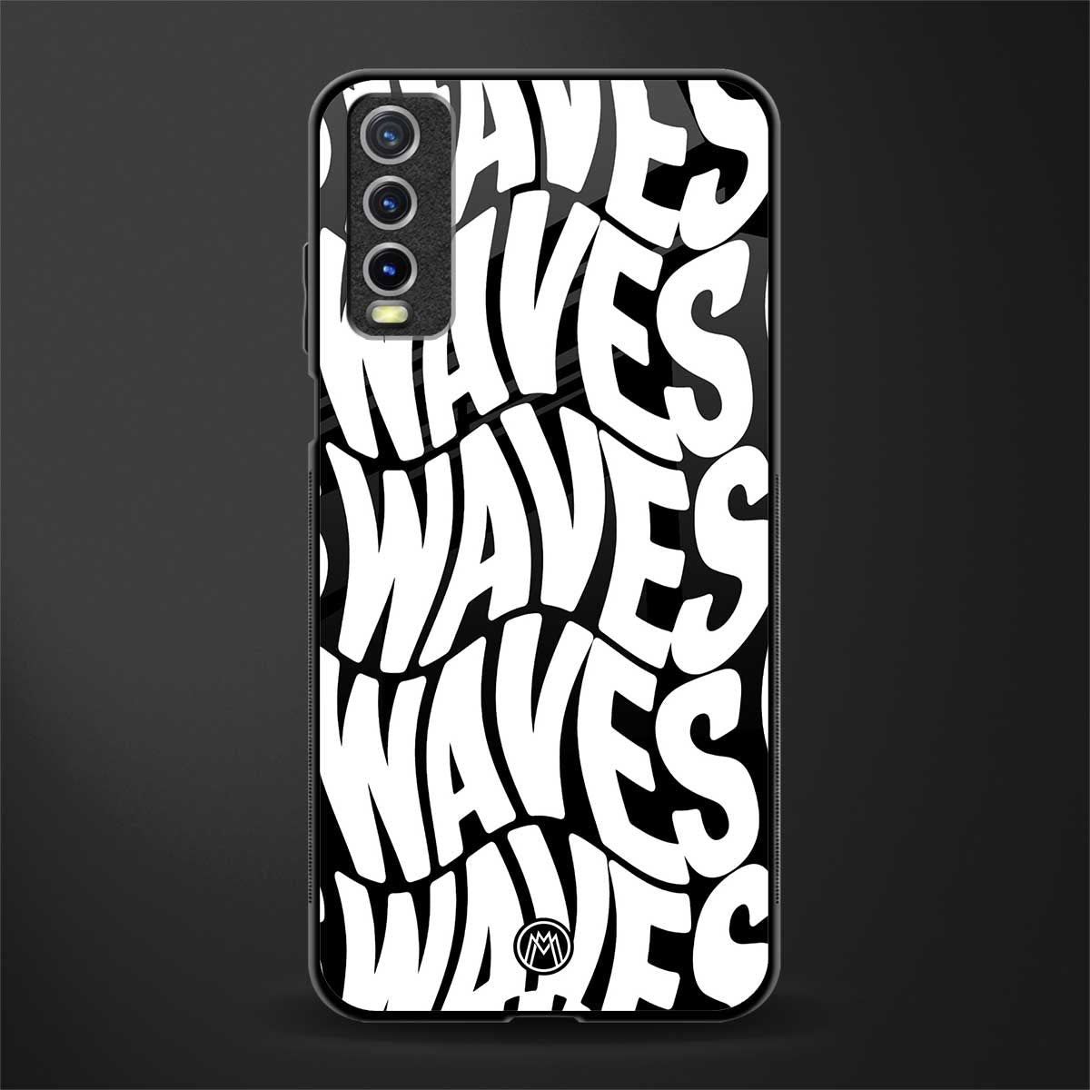 waves glass case for vivo y20i vivo y20t image