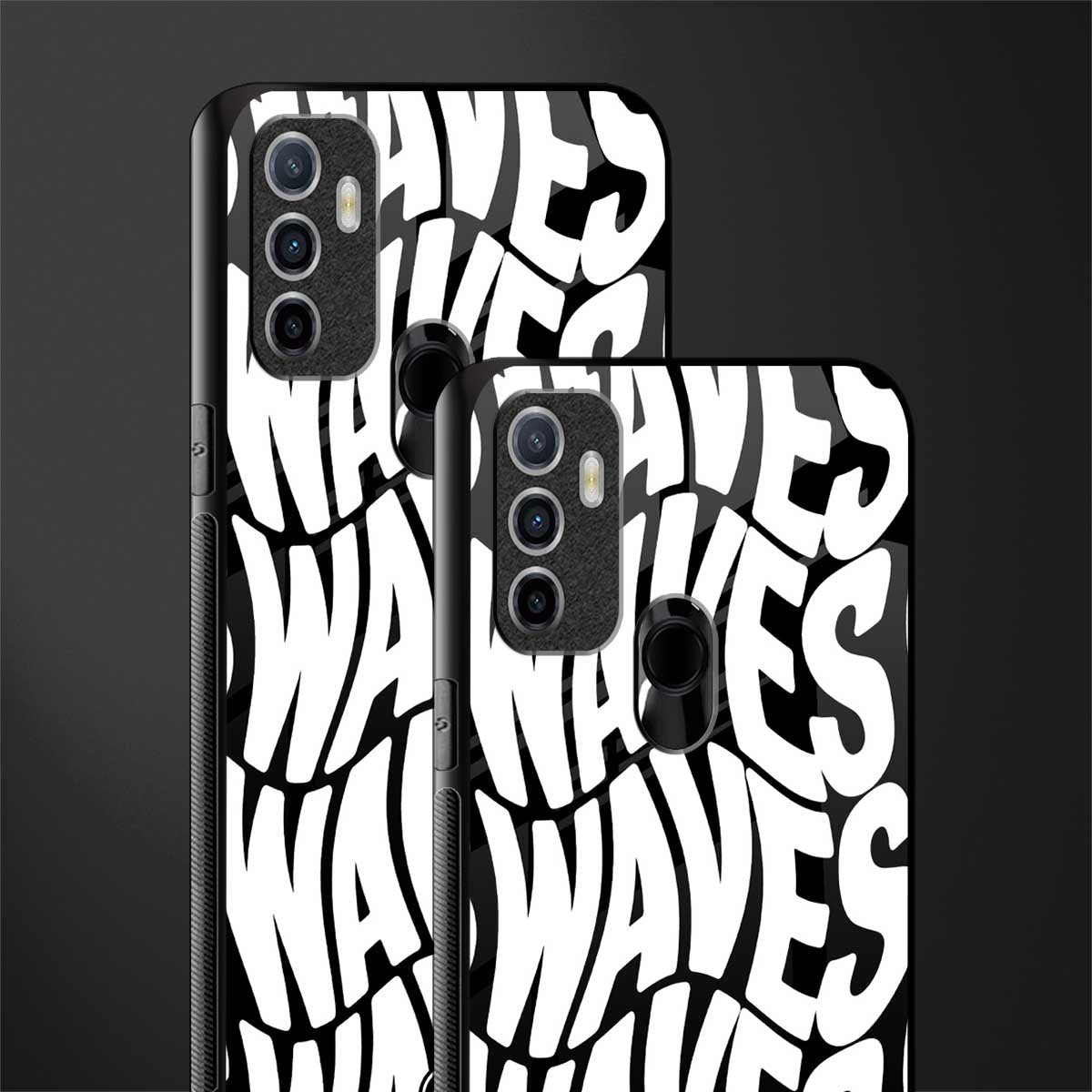 waves glass case for oppo a53 image-2