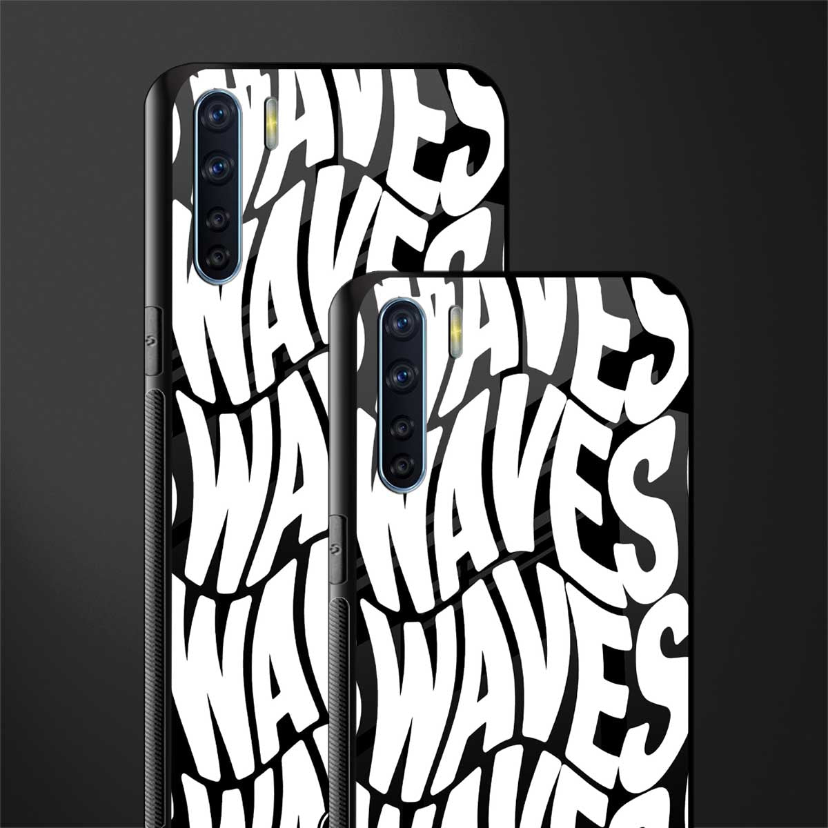 waves glass case for oppo f15 image-2