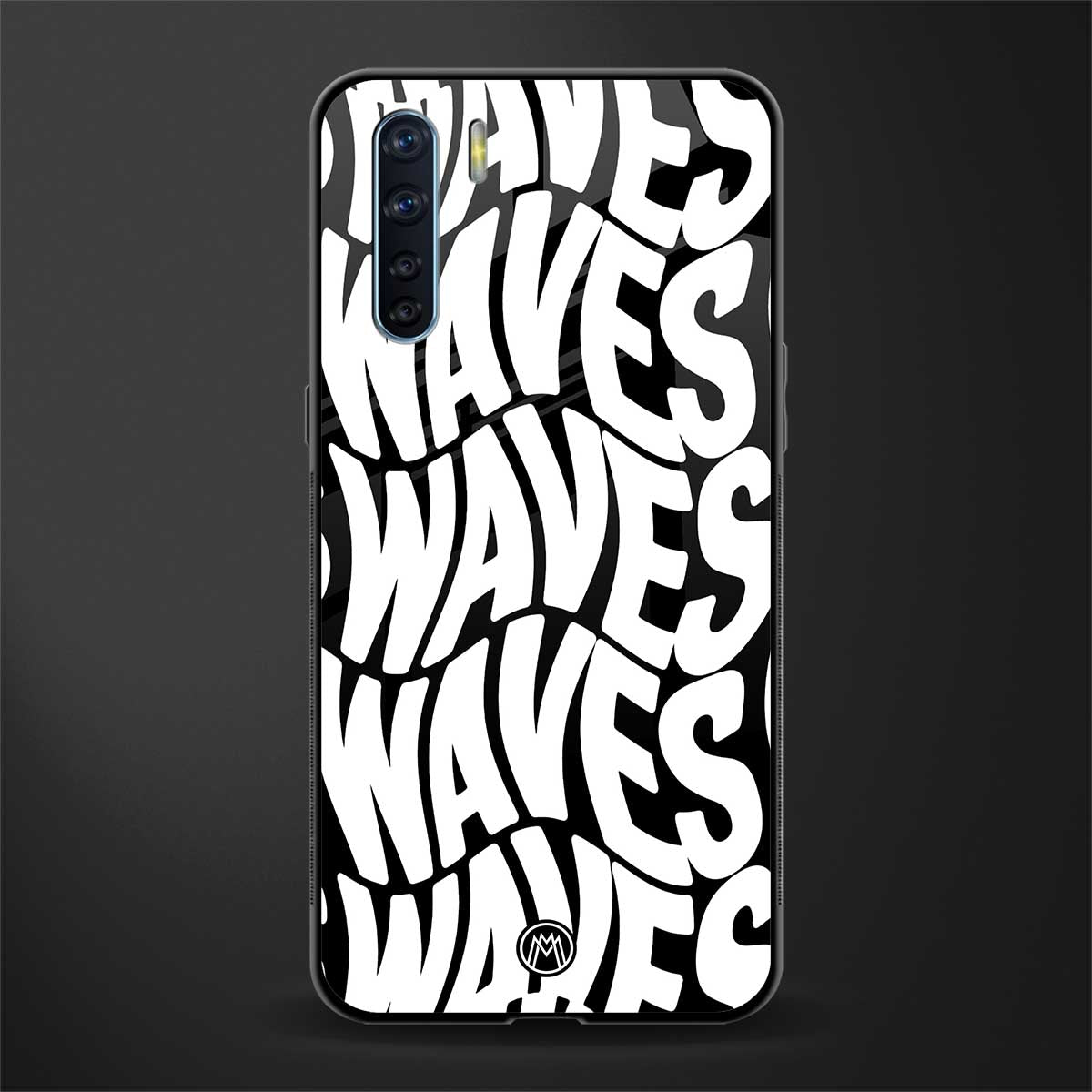 waves glass case for oppo f15 image