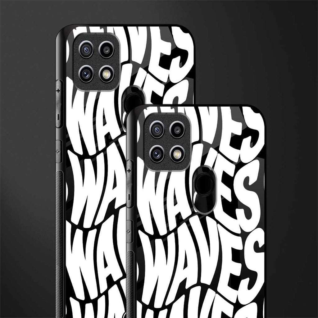 waves glass case for oppo a15 image-2