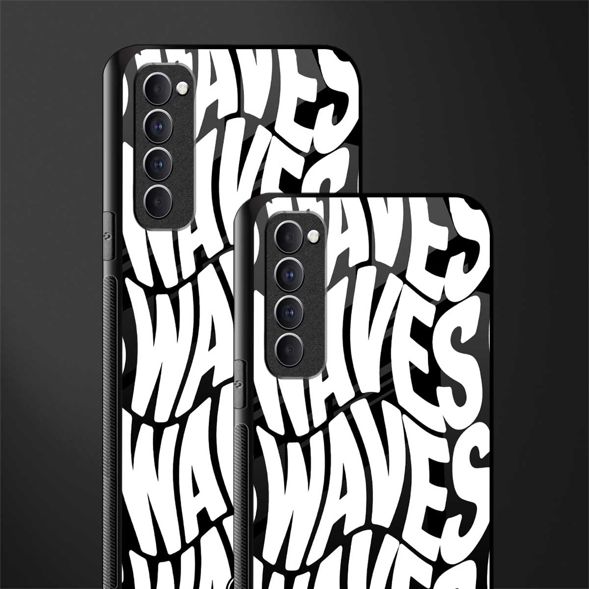 waves glass case for oppo reno 4 pro image-2