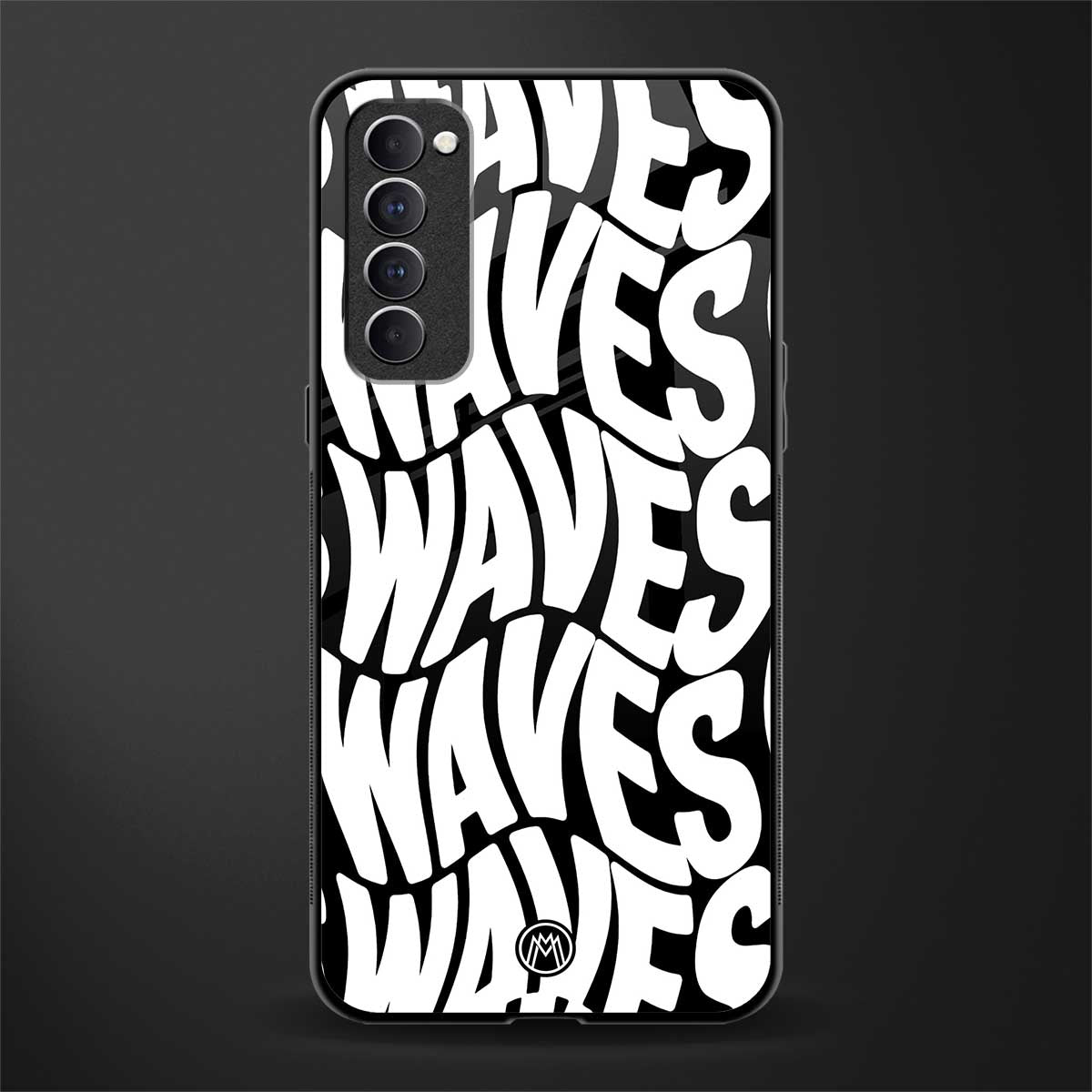 waves glass case for oppo reno 4 pro image