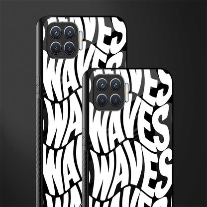 waves glass case for oppo f17 pro image-2