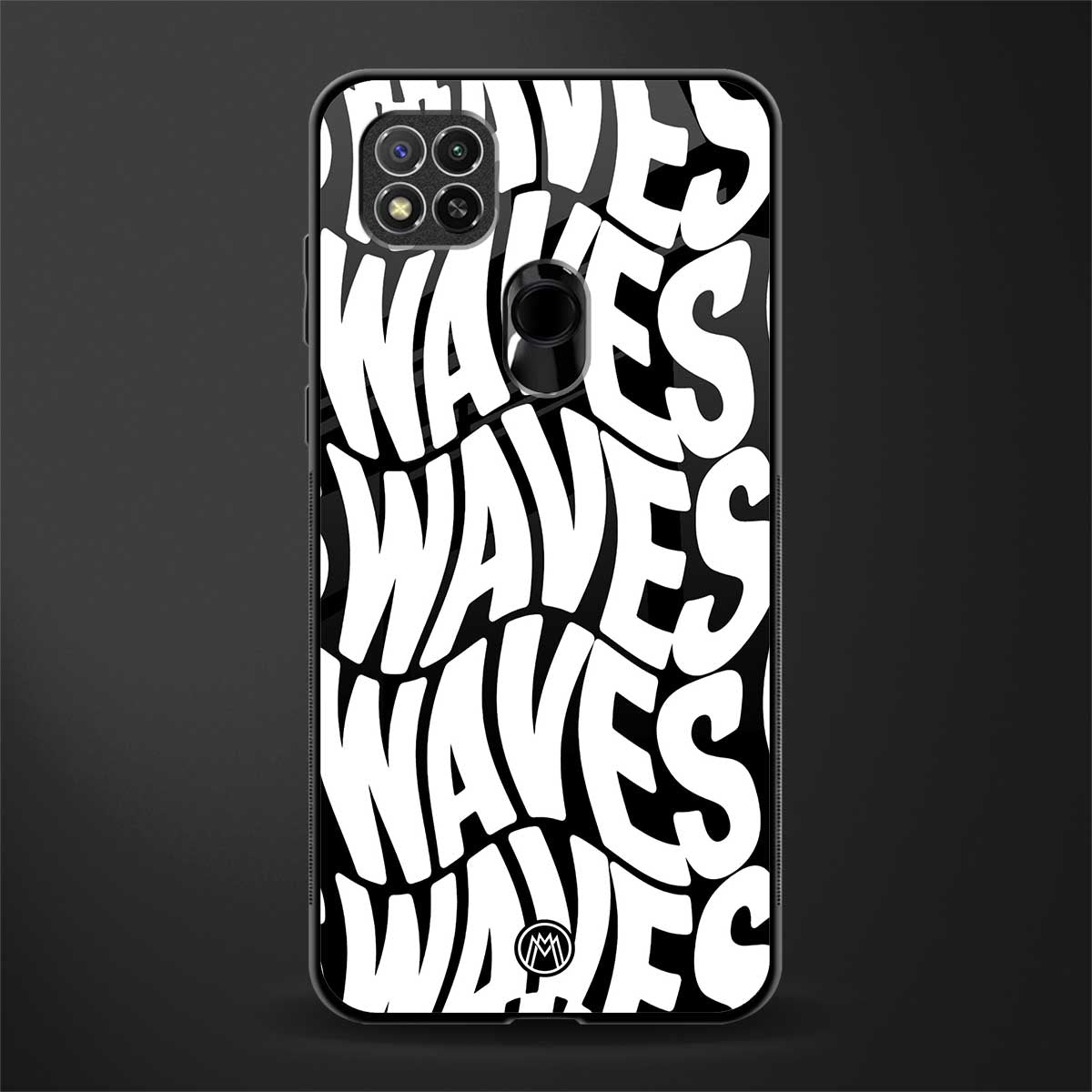 waves glass case for redmi 9 image