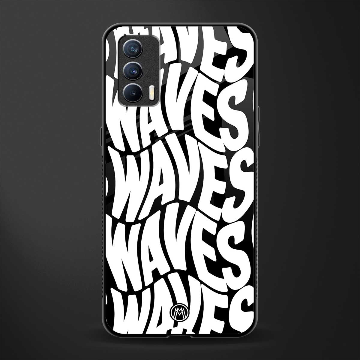 waves glass case for realme x7 image