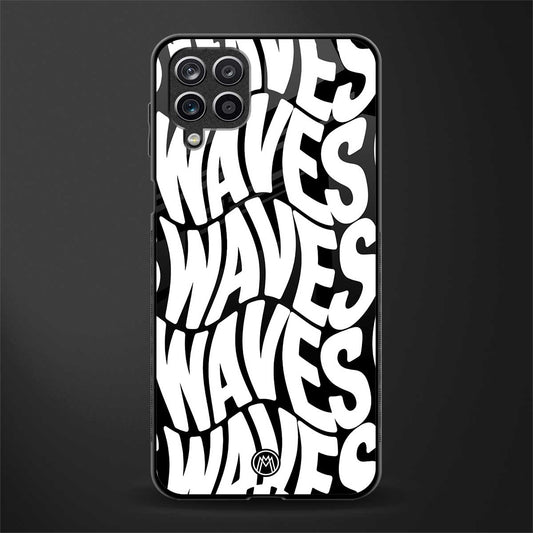 waves glass case for samsung galaxy f12 image