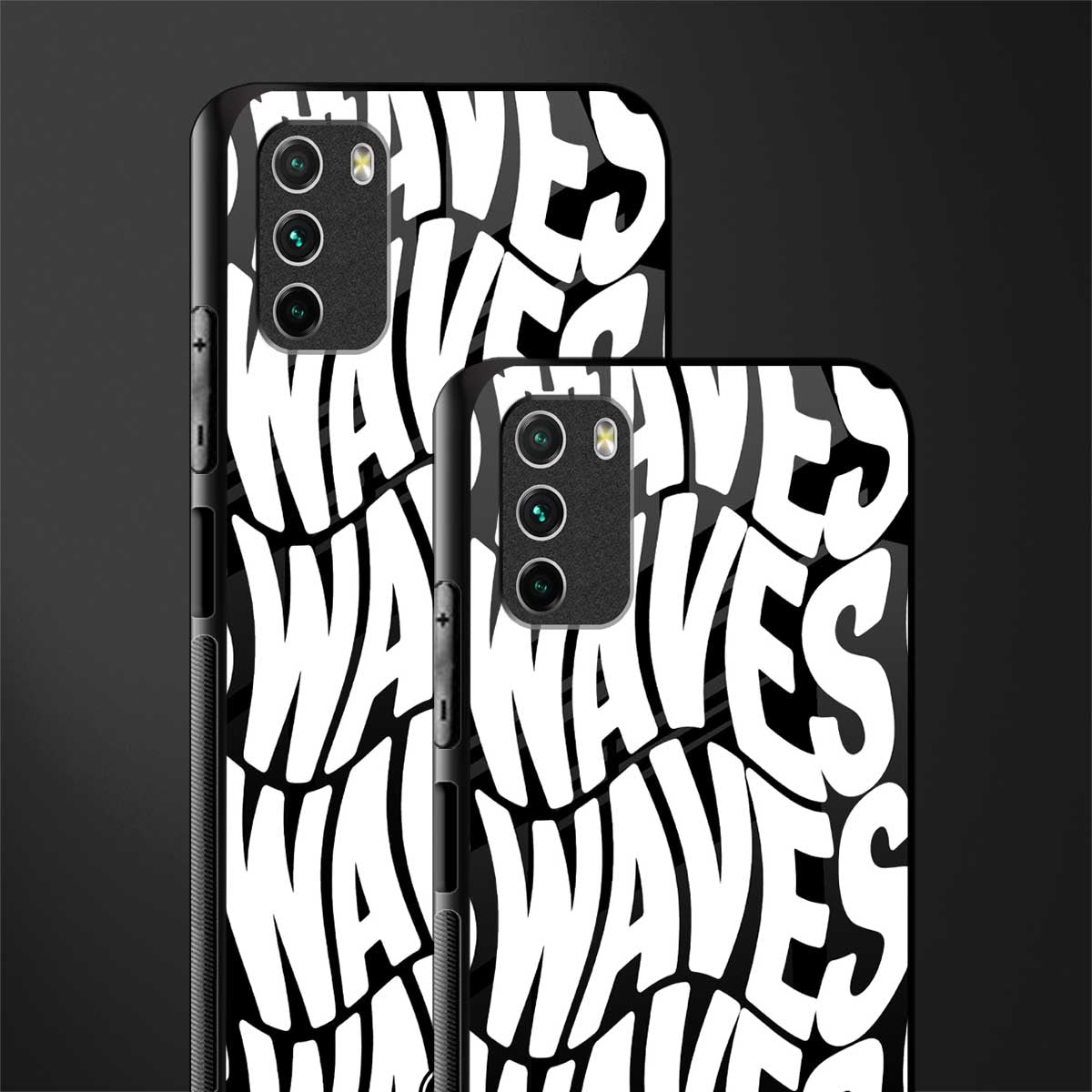 waves glass case for poco m3 image-2